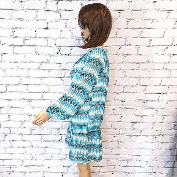 JONES NEW YORK, Teal Boho print tunic - Picture 7 of 9